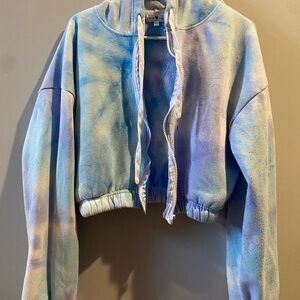 Tie-Dye Cropped Hoodie
